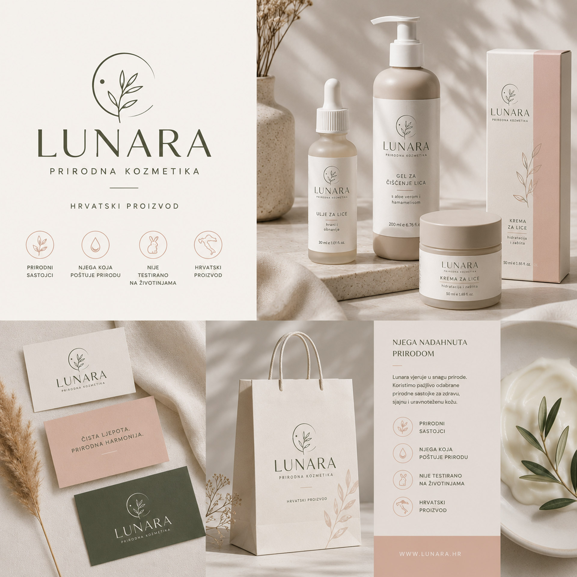 lunara-branding Lunara – vizualni identitet i dizajn ambalaže prirodne kozmetike