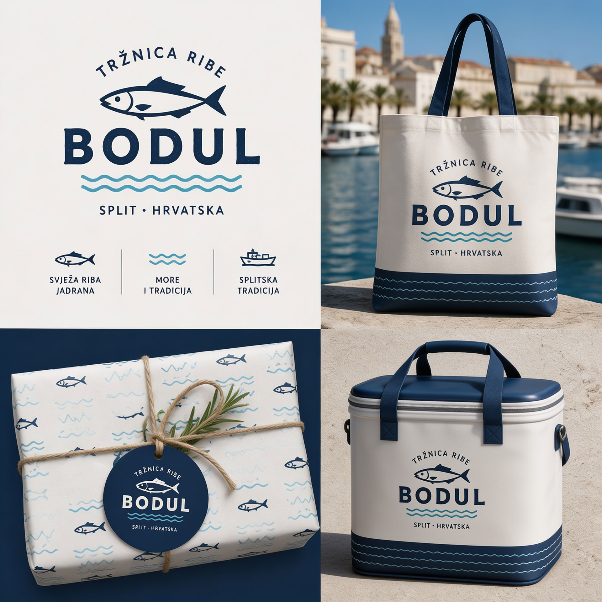 portfolio_bodul Branding ribarnice Bodul – logotip, ambalaža i promotivni materijali